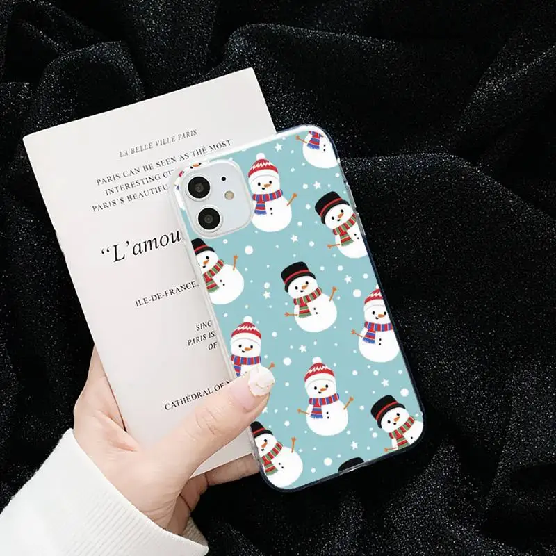 Snowman Christmas winter Phone Case Transparent for iPhone 6 7 8 11 12 s mini pro X XS XR MAX Plus cover funda shell
Snowman Christmas winter Phone Case Transparent for iPhone 6 7 8 11 12 s mini pro X XS XR MAX Plus cover funda shell