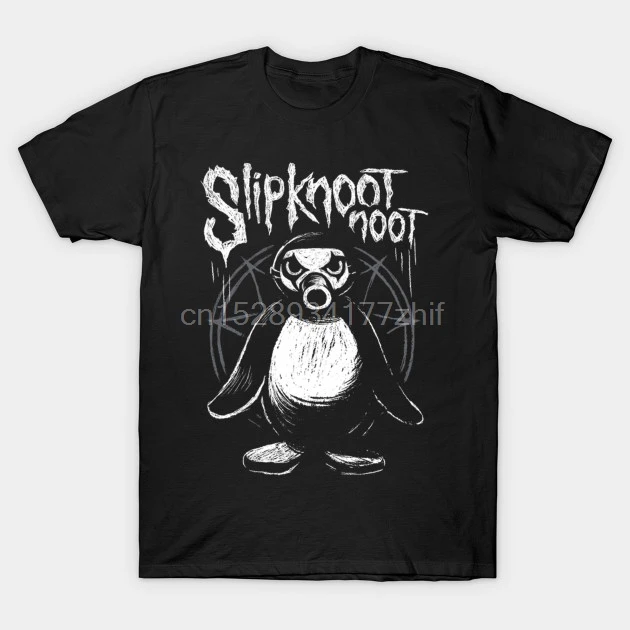 Мужская футболка с пингвинами SLIPKNOOT NOOT женская футболка|Мужские футболки| |