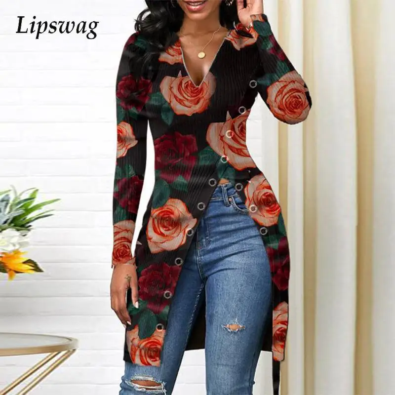 2022 New Fashion V Neck Zipper Irregular Design Shirts Office Lady Commute Top Spring Women High Split Shirt Casual Spring Blusa
2022 New Fashion V Neck Zipper Irregular Design Shirts Office Lady Commute Top Spring Women High Split Shirt Casual Spring Blusa