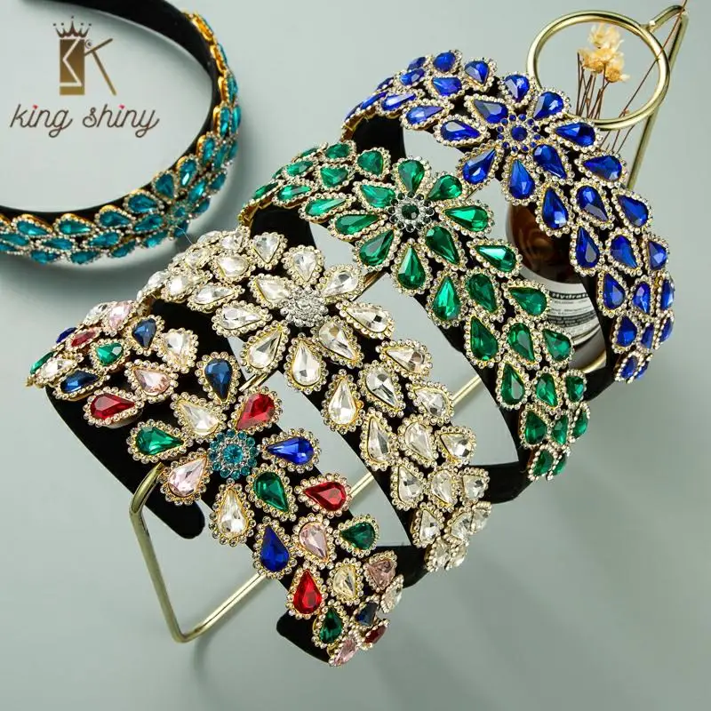 Baroque Colorful Water Dop Gem Crystal Headband Luxurious Sparkly Rhinestone Diamond Hairband Crown Girl Party Hair Accessories
Baroque Colorful Water Dop Gem Crystal Headband Luxurious Sparkly Rhinestone Diamond Hairband Crown Girl Party Hair Accessories