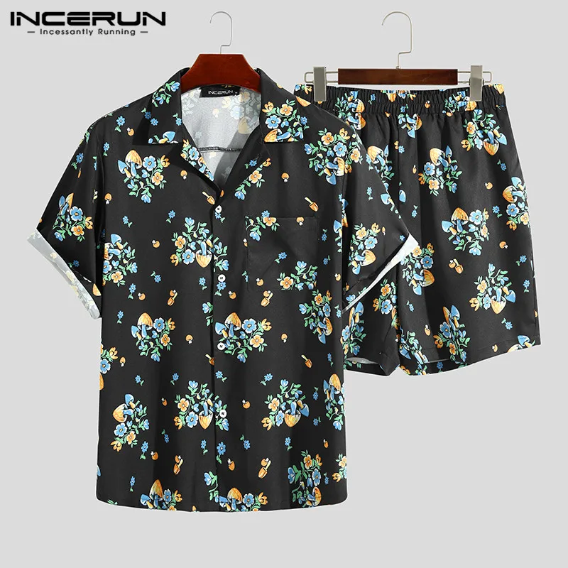 Summer Fashion Men Hawaiian Sets Printing Streetwear Casual 2021 Short Sleeve Lapel Shirt Shorts Vacation Loose Men Suit INCERUN
Summer Fashion Men Hawaiian Sets Printing Streetwear Casual 2021 Short Sleeve Lapel Shirt Shorts Vacation Loose Men Suit INCERUN