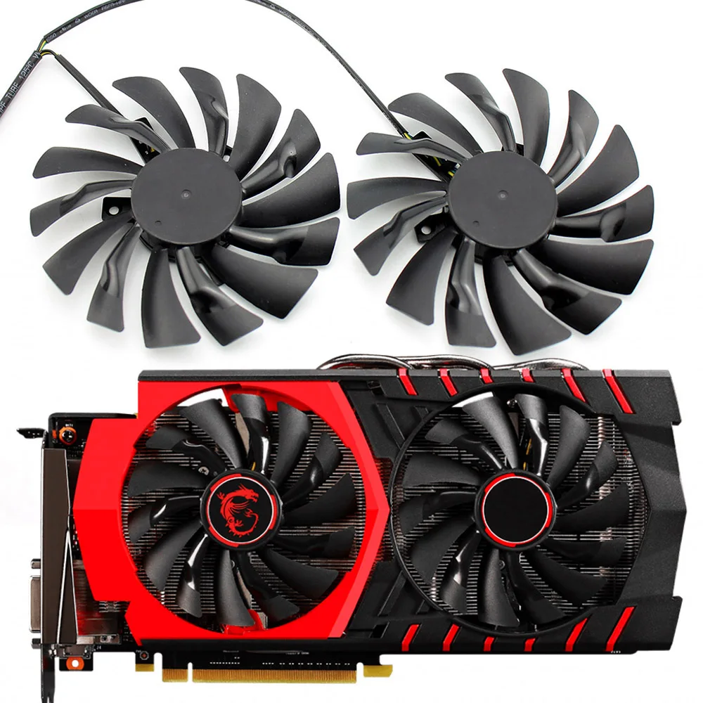 2 шт./лот 95 мм PLD10010S12HH 4PIN кулер вентилятор для MSI GTX 960 GTX980Ti GAMING 950 1060 RX 470 X Graphic Card