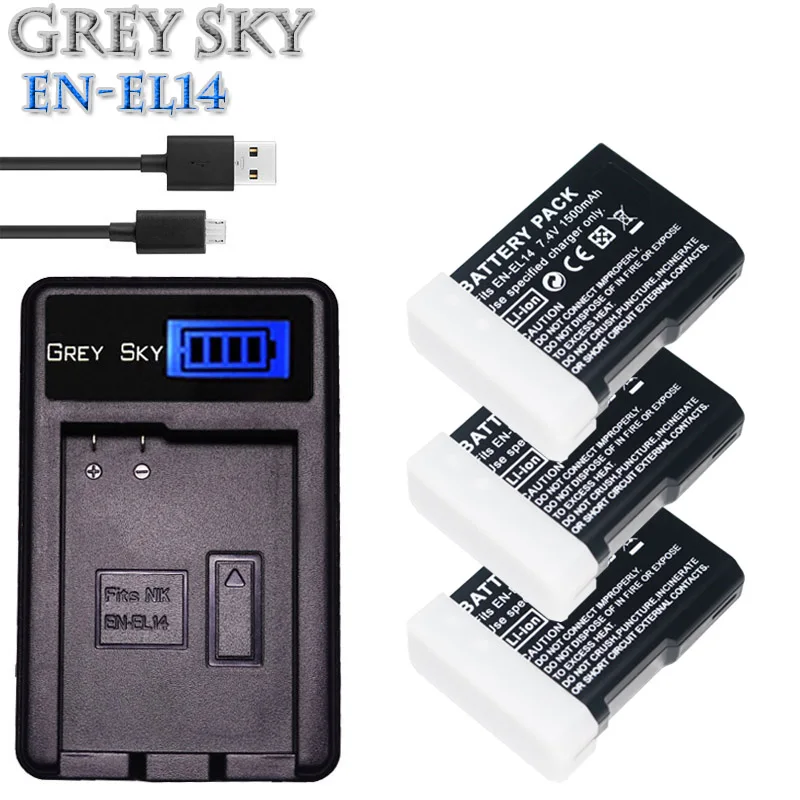 Аккумулятор ENEL14 EL14 1500 мА · ч для Nikon P7800 P7700 P7100 P7000 D5500 D5300 D5200 D3200 D3300 D5100 D3100 + зарядное