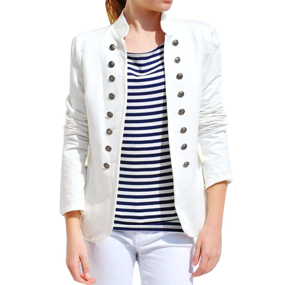 Office Lady Autumn Solid Color Double-breasted Stand Collar Slim Blazer Coat Autumn Fashion Blazer Jackets Office Work Suit
Office Lady Autumn Solid Color Double-breasted Stand Collar Slim Blazer Coat Autumn Fashion Blazer Jackets Office Work Suit