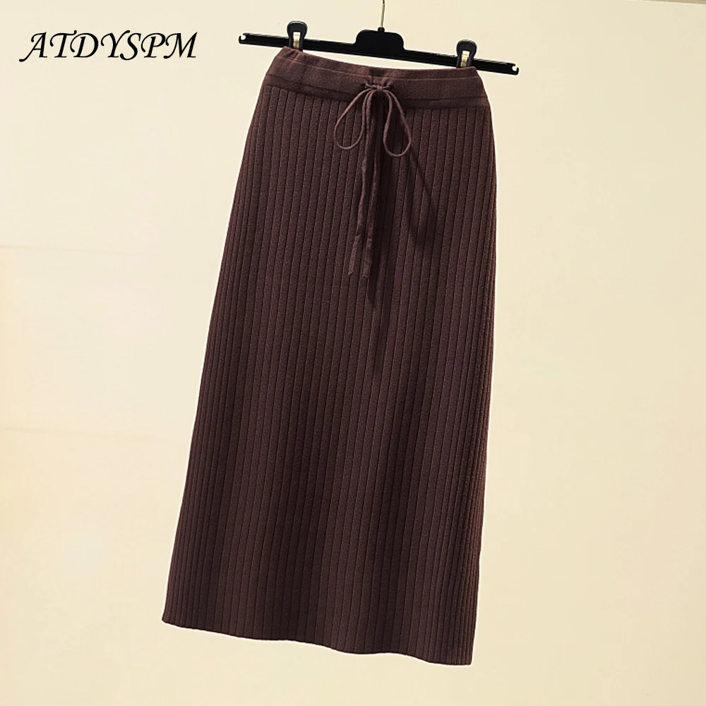 2022 Spring autumn Sexy Warm Knitted Pencil Skirts For Women High Waist Drawstring Elegant Office Midi Skirs Party Club Skirt
2022 Spring autumn Sexy Warm Knitted Pencil Skirts For Women High Waist Drawstring Elegant Office Midi Skirs Party Club Skirt