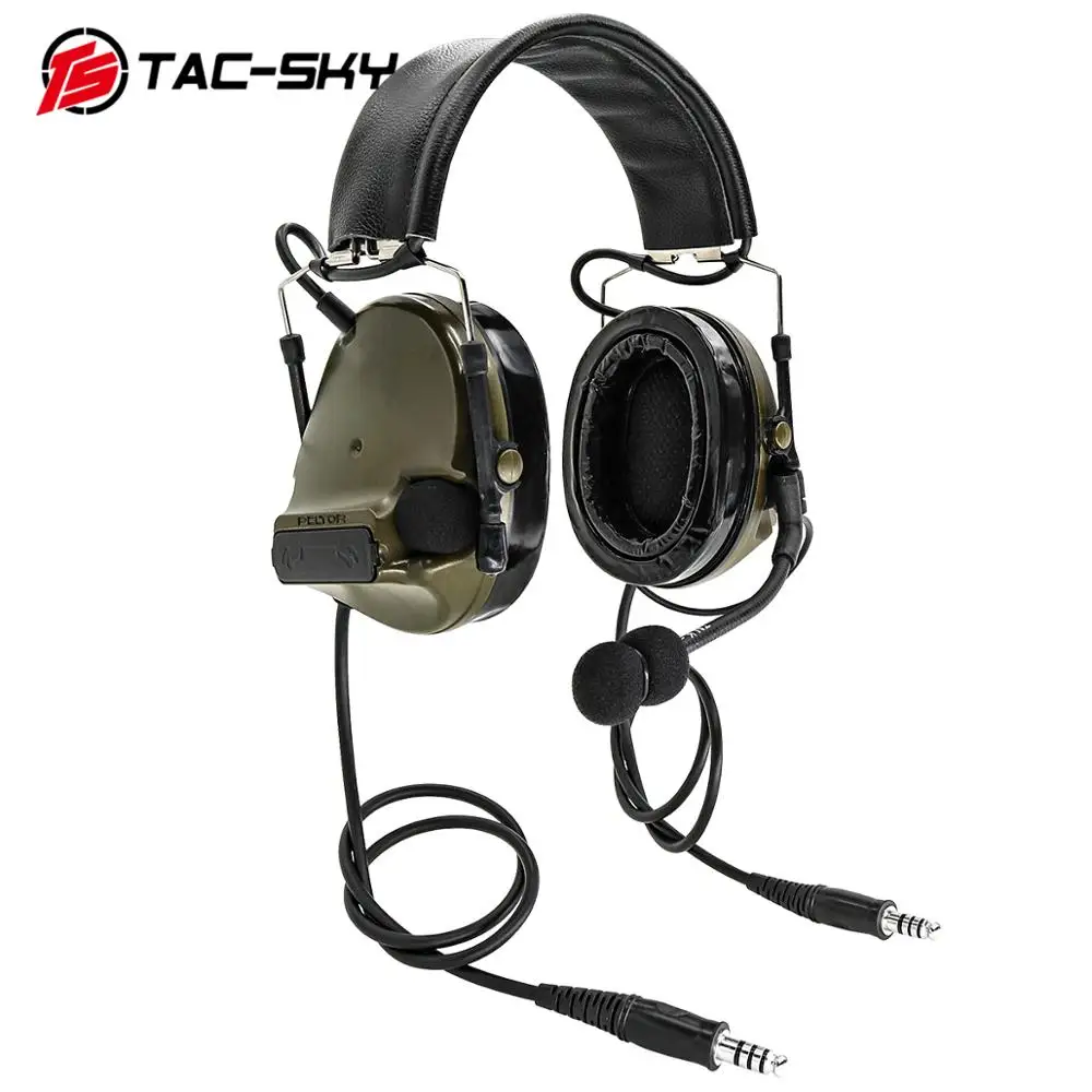 TAC-SKY COMTAC III Silicone Earmuffs Daul Edition Hearing Defense Noise Reduction Pickup Tactical Headset - FG
TAC-SKY COMTAC III Silicone Earmuffs Daul Edition Hearing Defense Noise Reduction Pickup Tactical Headset - FG