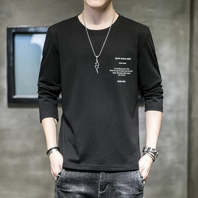 Men's Cotton T-shirt Long-sleeved O-neck Trend Ins Young Handsome Top Clothes Bottoming Shirt New Fashion Letter Print Sweater
Men's Cotton T-shirt Long-sleeved O-neck Trend Ins Young Handsome Top Clothes Bottoming Shirt New Fashion Letter Print Sweater