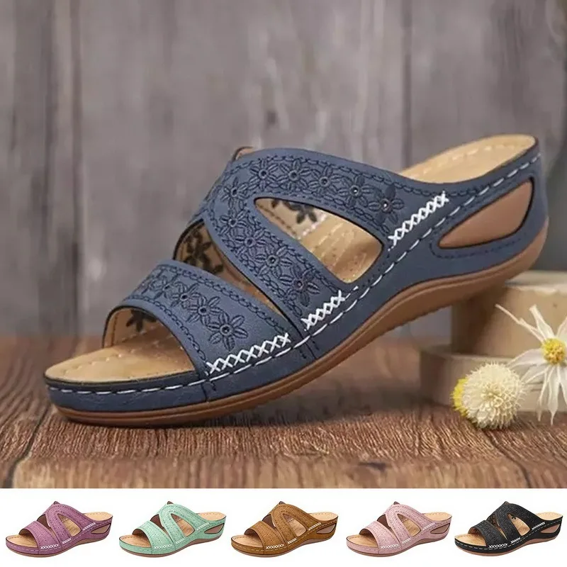 2021 Summer Women Wedge Sandals Premium Orthopedic Open Toe Sandals Vintage Anti-slip Leather Casual Female Platform Retro Shoes
2021 Summer Women Wedge Sandals Premium Orthopedic Open Toe Sandals Vintage Anti-slip Leather Casual Female Platform Retro Shoes