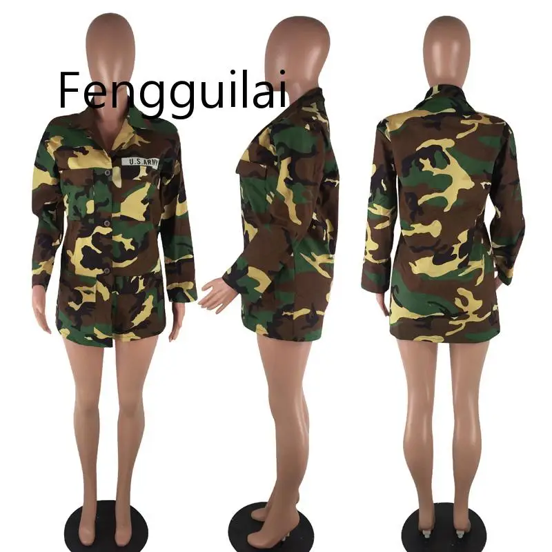 FENGGUILAI Women's Green Camouflage Long Coat 2019 Fashion Long Sleeve New Autumn Winter Casual Button Camo Outwear Jacket
FENGGUILAI Women's Green Camouflage Long Coat 2019 Fashion Long Sleeve New Autumn Winter Casual Button Camo Outwear Jacket