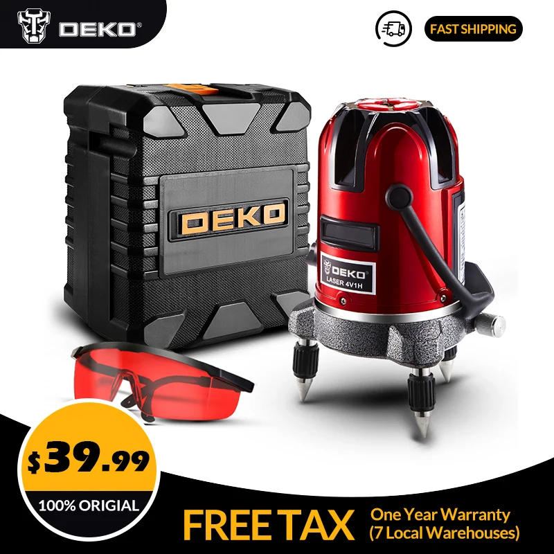 DEKO LL58 Red Laser Leverl Self Leveling 360 Degrees Multi Mode 5 Lines 6 Points Light and convenient
DEKO LL58 Red Laser Leverl Self Leveling 360 Degrees Multi Mode 5 Lines 6 Points Light and convenient
