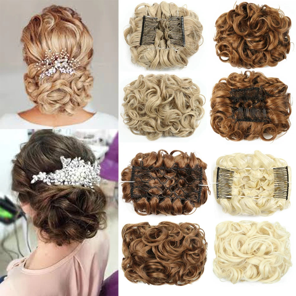 Messy Curly Synthetic Hair Bun Comb Chignon With Hair Elastic Band Clip In Natural Fake Hair Pieces For Women Hairpieces
Messy Curly Synthetic Hair Bun Comb Chignon With Hair Elastic Band Clip In Natural Fake Hair Pieces For Women Hairpieces