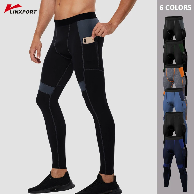 

Running Pants Gym Leggings Compression Sportswear Fitness Sweatpant Male Gym Clothing Jogger Trousers Men's Leggins with Pocket