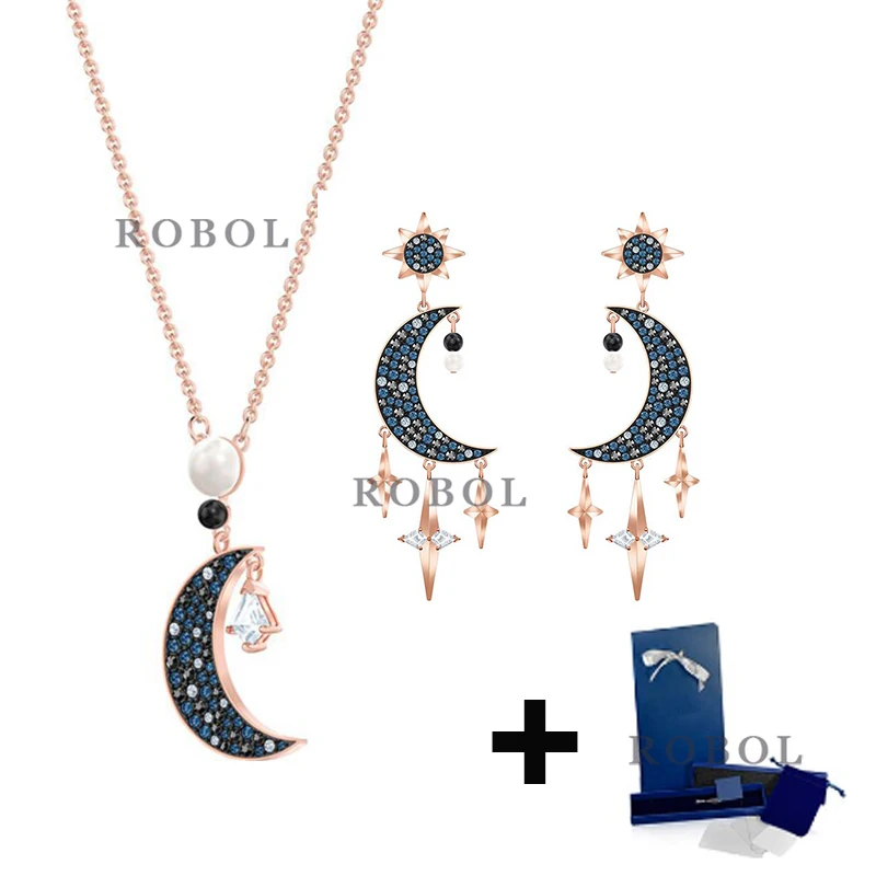 SwaOriginal SYMBOLIC 5489536 5489534 Moon Shape Earrings Necklace Box Set with Original Logo Woman Jewelry Gift Free Shipping
SwaOriginal SYMBOLIC 5489536 5489534 Moon Shape Earrings Necklace Box Set with Original Logo Woman Jewelry Gift Free Shipping