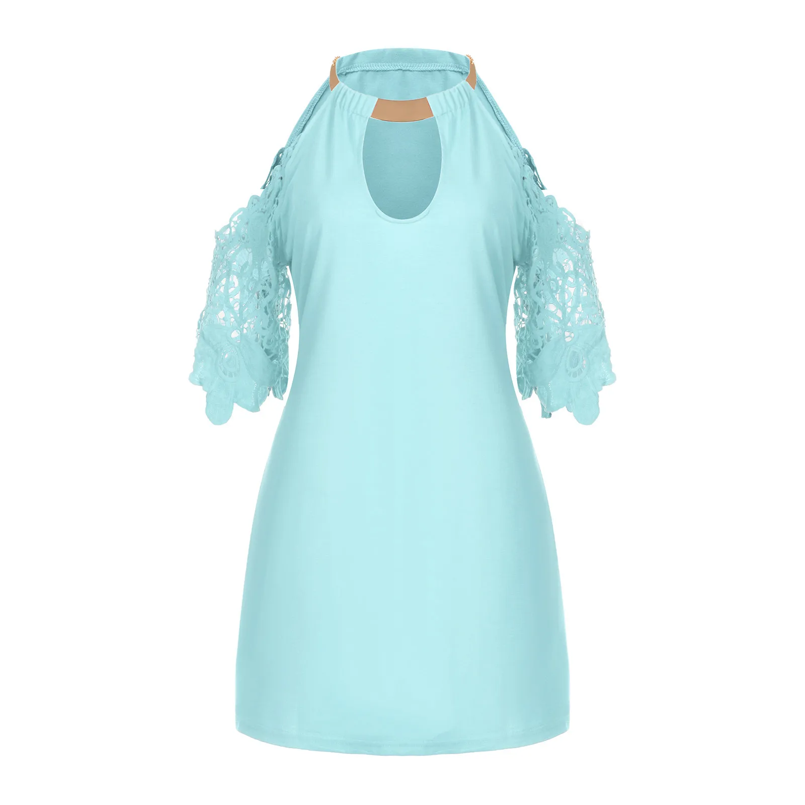 Plus Size Dresses For Women Lace Short Sleeve O-Neck Dresses Halter Solid Long Dresses Loose Dress vestidos mujer verano 2021
Plus Size Dresses For Women Lace Short Sleeve O-Neck Dresses Halter Solid Long Dresses Loose Dress vestidos mujer verano 2021