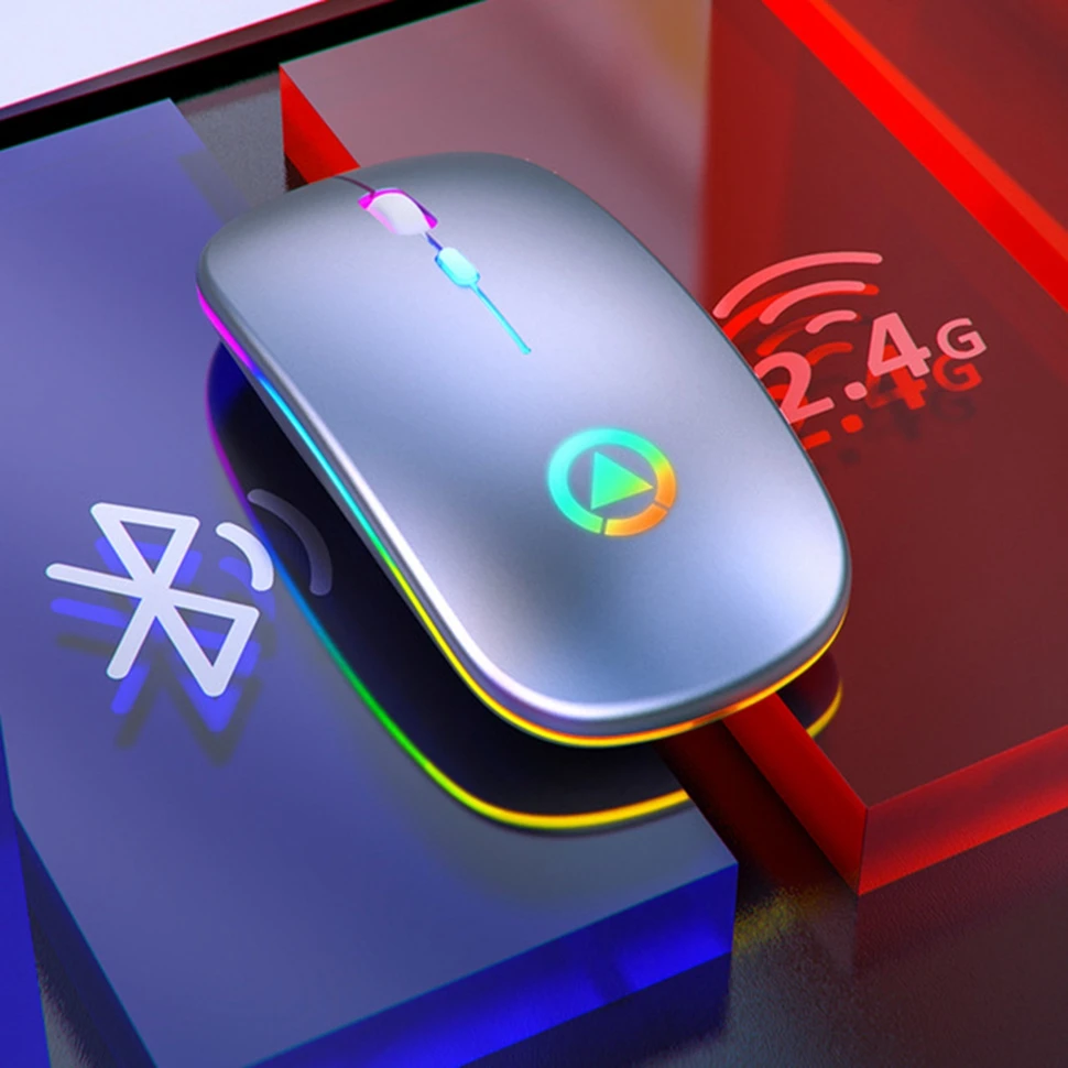 Wireless Mouse Bluetooth RGB Rechargeable Mouse Wireless Computer Silent Mause LED Backlit Ergonomic Gaming Mouse For Laptop PC
Wireless Mouse Bluetooth RGB Rechargeable Mouse Wireless Computer Silent Mause LED Backlit Ergonomic Gaming Mouse For Laptop PC