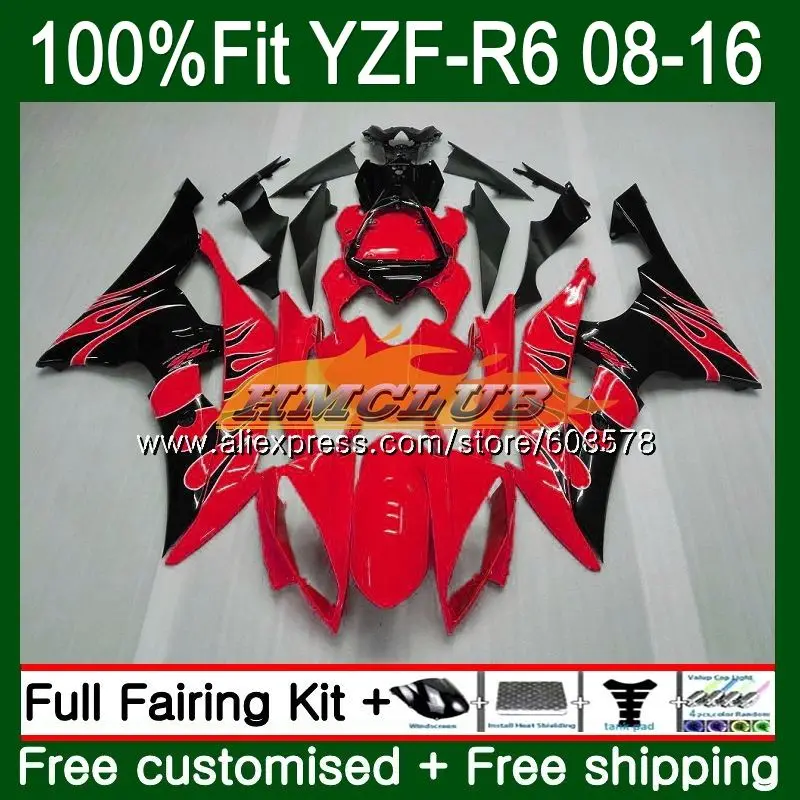 Injection For YAMAHA YZF600 YZF R6 2008 2016 Red flames 57CL.15 YZF 600 R 6 YZF-R6 YZFR6 08 09 10 11 12 13 14 15 16 Fairings
Injection For YAMAHA YZF600 YZF R6 2008 2016 Red flames 57CL.15 YZF 600 R 6 YZF-R6 YZFR6 08 09 10 11 12 13 14 15 16 Fairings