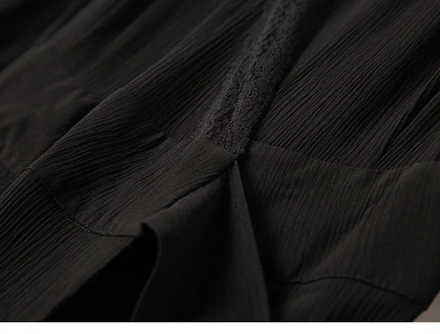 Spring Summer Women's Black Dress Midi Dress V-neck Lace-up Floral Vintage Long Dress Female Robes
Spring Summer Women's Black Dress Midi Dress V-neck Lace-up Floral Vintage Long Dress Female Robes