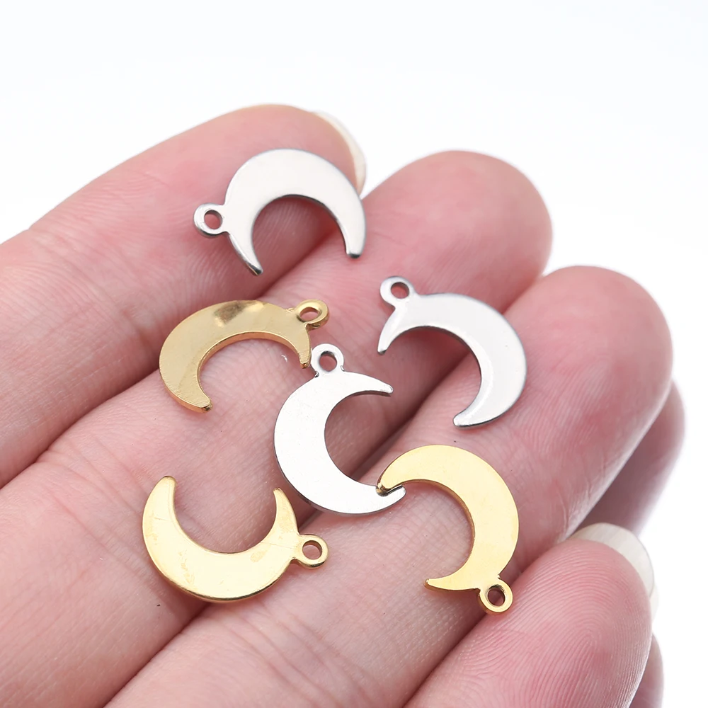 20Pcs/Lot Stainless Steel Gold Celestial Crescent Moon Charms Pendants Diy For Hoho Earrings Bracelet Accessories Jewelry Making
20Pcs/Lot Stainless Steel Gold Celestial Crescent Moon Charms Pendants Diy For Hoho Earrings Bracelet Accessories Jewelry Making
