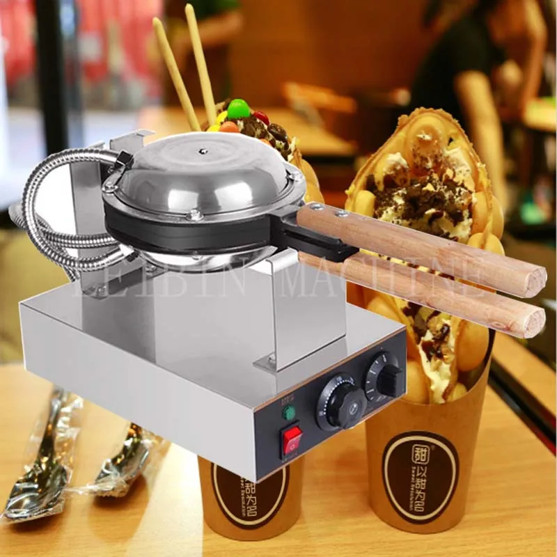 

220V/110V commercial electric Chinese Hong Kong eggettes puff cake waffle iron maker machine bubble egg cake oven