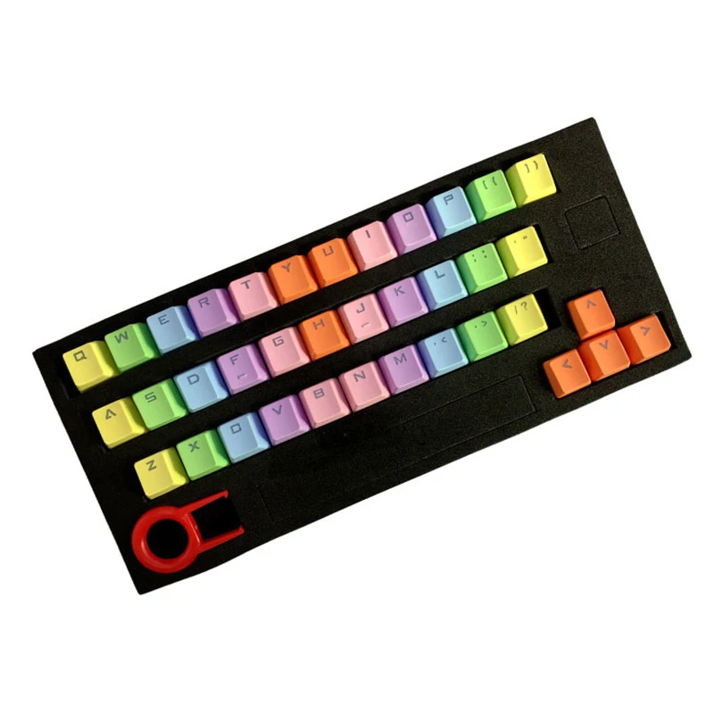 37 ключей PBT Красочные ключ Кепки для механической клавиатуры MX Переключатель
