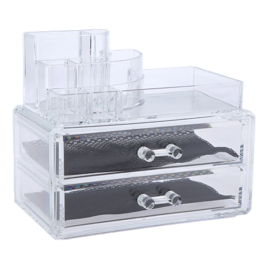 Transparent Acrylic Makeup Storage Organizer for Cosmetics,Jewelry,Hair Accessories,Lipstick and Brushes,2 Drawers With 8 Grid
Transparent Acrylic Makeup Storage Organizer for Cosmetics,Jewelry,Hair Accessories,Lipstick and Brushes,2 Drawers With 8 Grid