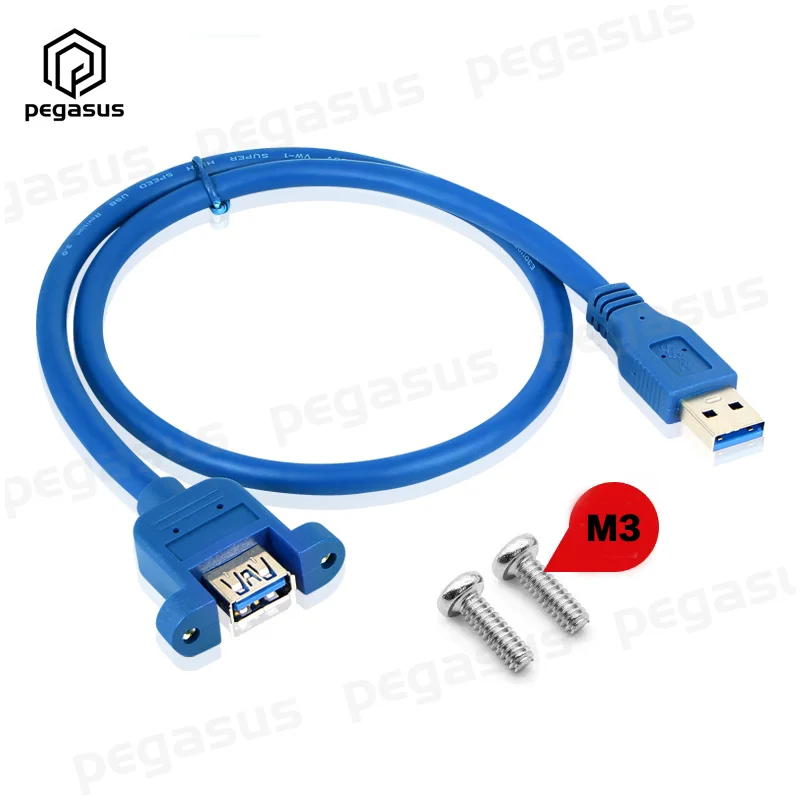 Удлинительный кабель Папа-мама USB 3 0 с отверстием для винтов и ушками может быть