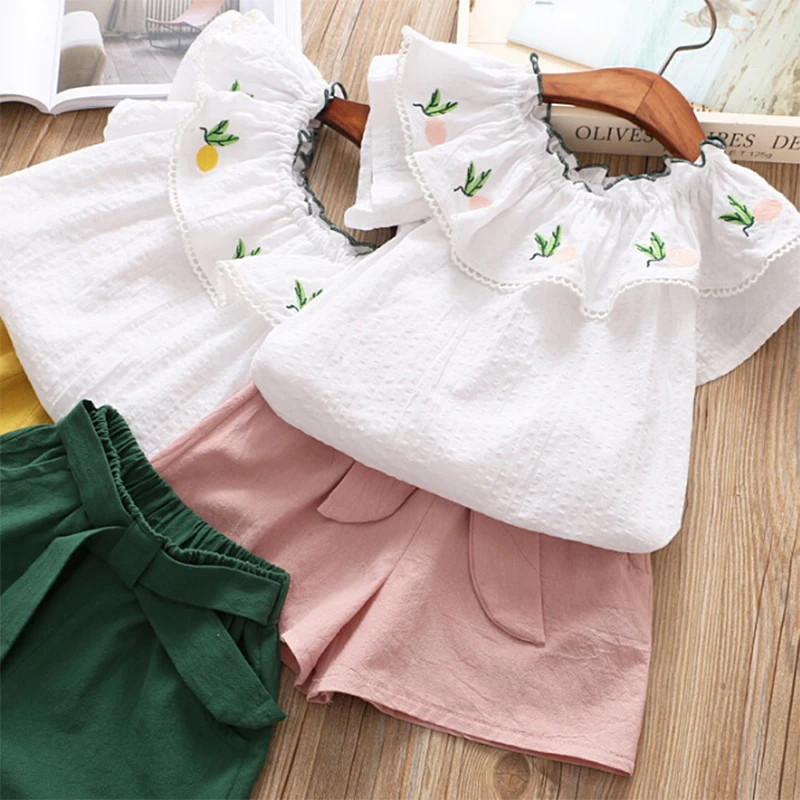Toddler Girls Clothes Set Summer Embroidery Children Clothes Top+Shorts Tracksuit Suit Kids Costume For Baby Girls 2 3 7 8 Years
Toddler Girls Clothes Set Summer Embroidery Children Clothes Top+Shorts Tracksuit Suit Kids Costume For Baby Girls 2 3 7 8 Years