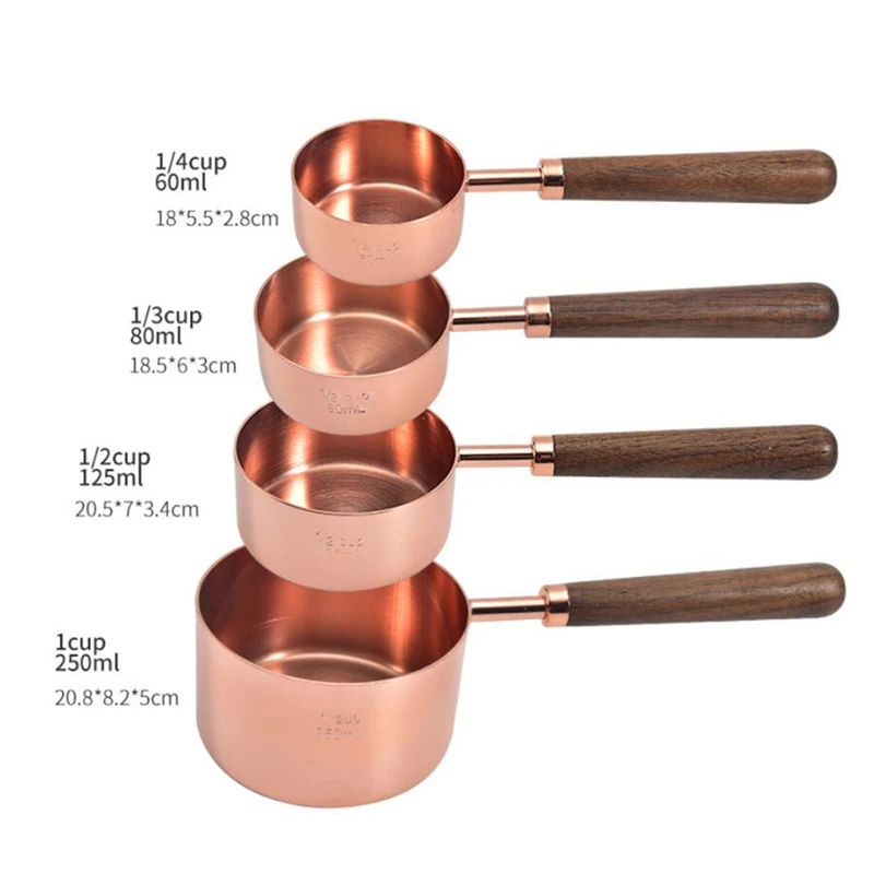 Household Kitchen Dining Bar Baking Tools Walnut Wooden Handle Copper Plating Measuring Cups Spoon Cake Sugar Tools Set
Household Kitchen Dining Bar Baking Tools Walnut Wooden Handle Copper Plating Measuring Cups Spoon Cake Sugar Tools Set