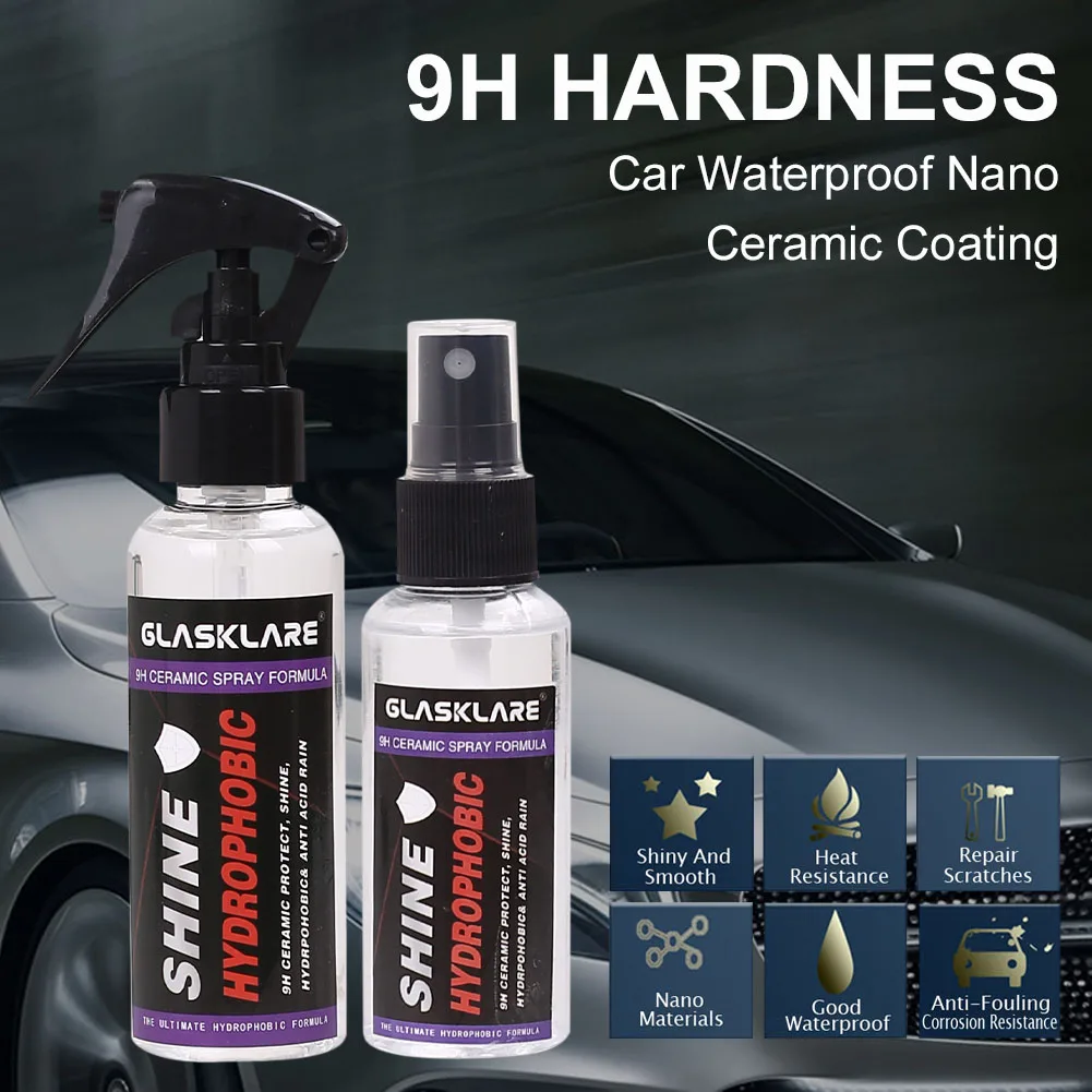 GLASKLARE 50ml/100ml Upgrad Auto Ceramic Glass Coat Super Hydrophobic Car Liquid Coat Paint Anti-Corrosion Durable Coating Tools
GLASKLARE 50ml/100ml Upgrad Auto Ceramic Glass Coat Super Hydrophobic Car Liquid Coat Paint Anti-Corrosion Durable Coating Tools