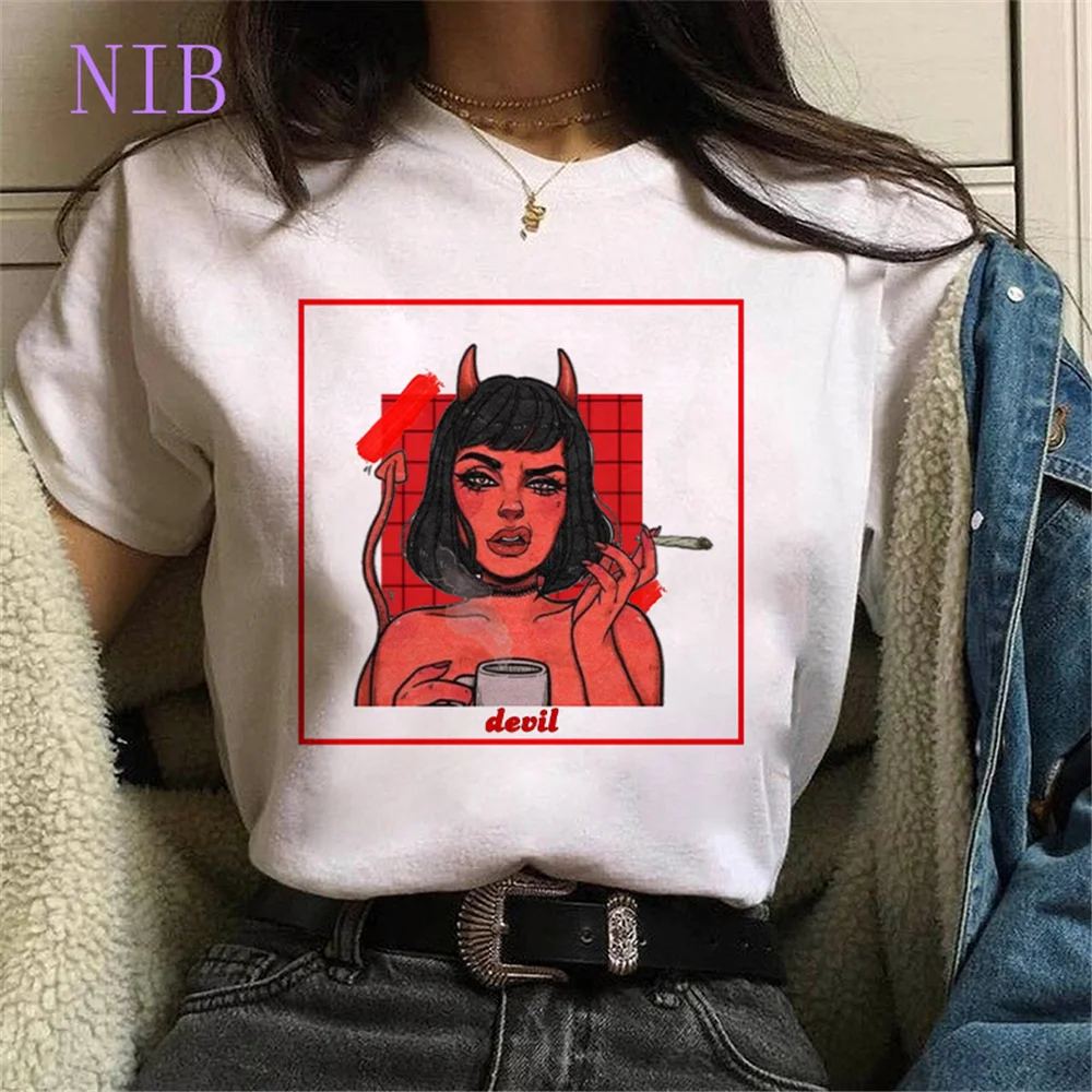 Women's t shirt The angels protect me & The demons respect me printed Tees streetwear gothic punk oversized women/men's T-Shirts
Women's t shirt The angels protect me & The demons respect me printed Tees streetwear gothic punk oversized women/men's T-Shirts