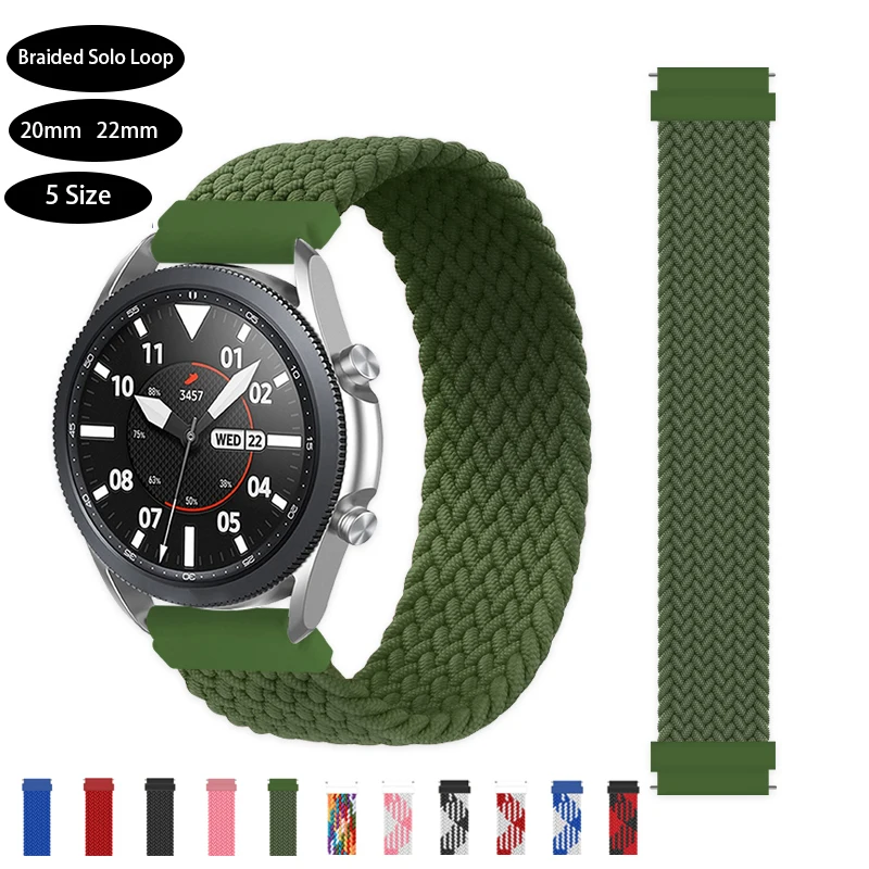 Braided Solo Loop Watch Band for 22mm 20mm HUAWEI GT2 PRO/GT 2e/GT2 Samsung gear S3 amazfit GTR Garmin Vivoactive 3 vivomove
Braided Solo Loop Watch Band for 22mm 20mm HUAWEI GT2 PRO/GT 2e/GT2 Samsung gear S3 amazfit GTR Garmin Vivoactive 3 vivomove