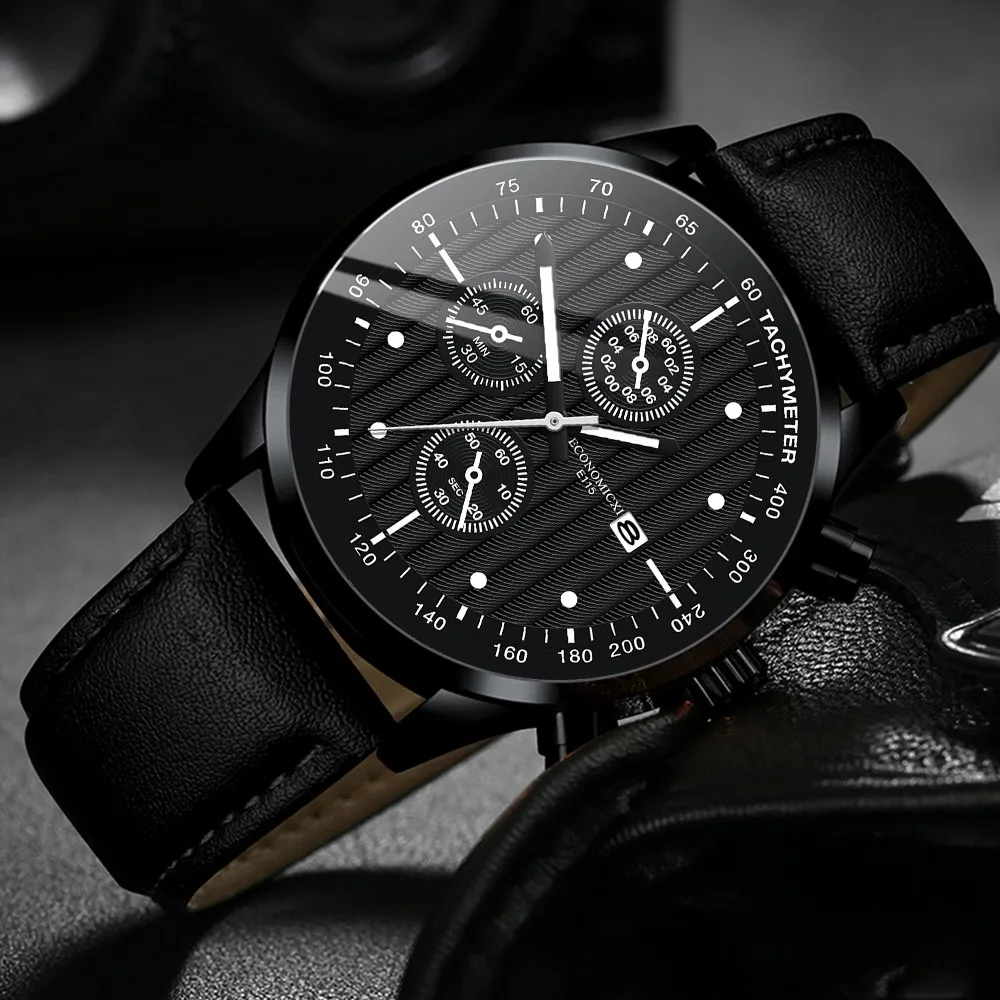 Fashion Sport Men Watch With Black Watchcase Leather Mens Business Analog Quartz Wrist Watch For Man Gift reloj hombre
Fashion Sport Men Watch With Black Watchcase Leather Mens Business Analog Quartz Wrist Watch For Man Gift reloj hombre