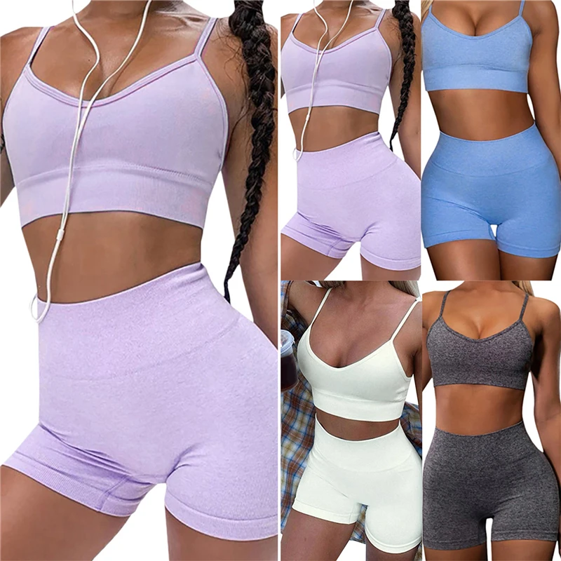 Women Summer Sexy Set Shorts + Camis Colid Color V Neck Crop Top High Waist Backless Slim Clothes Suit 
Women Summer Sexy Set Shorts + Camis Colid Color V Neck Crop Top High Waist Backless Slim Clothes Suit