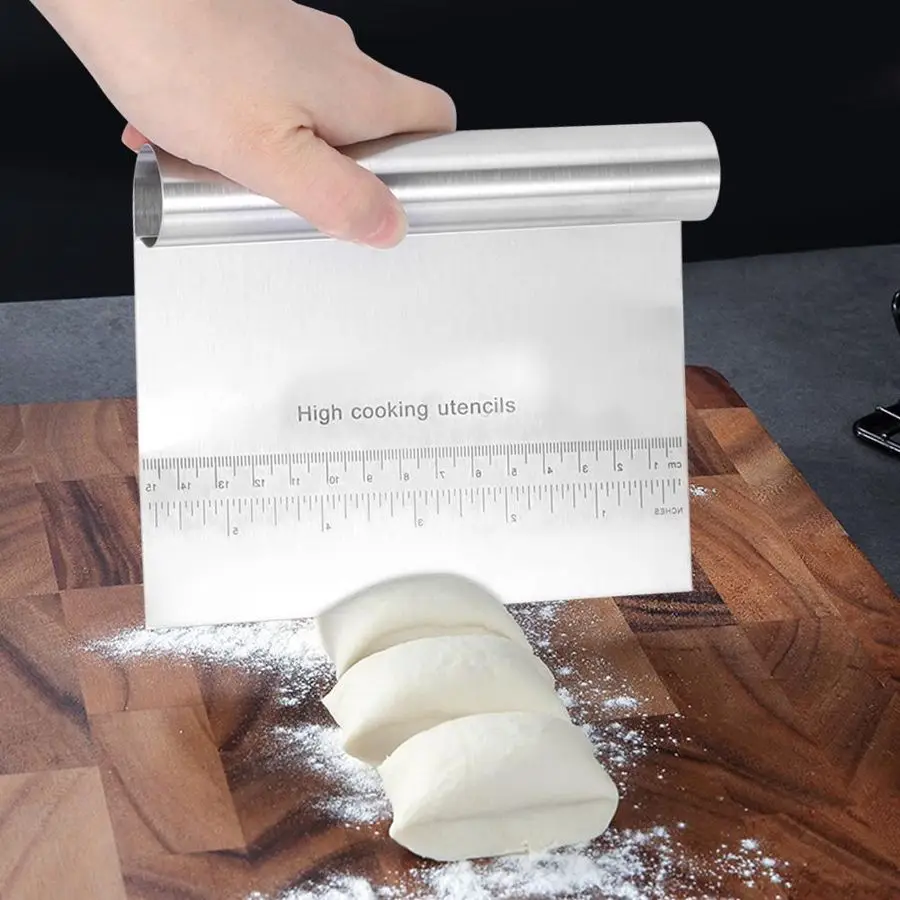 2pcs Baking Cutters Stainless Steel Pizza Dough Scraper Cutter Pastry Spatulas Fondant Cake Decoration Tools | Дом и сад