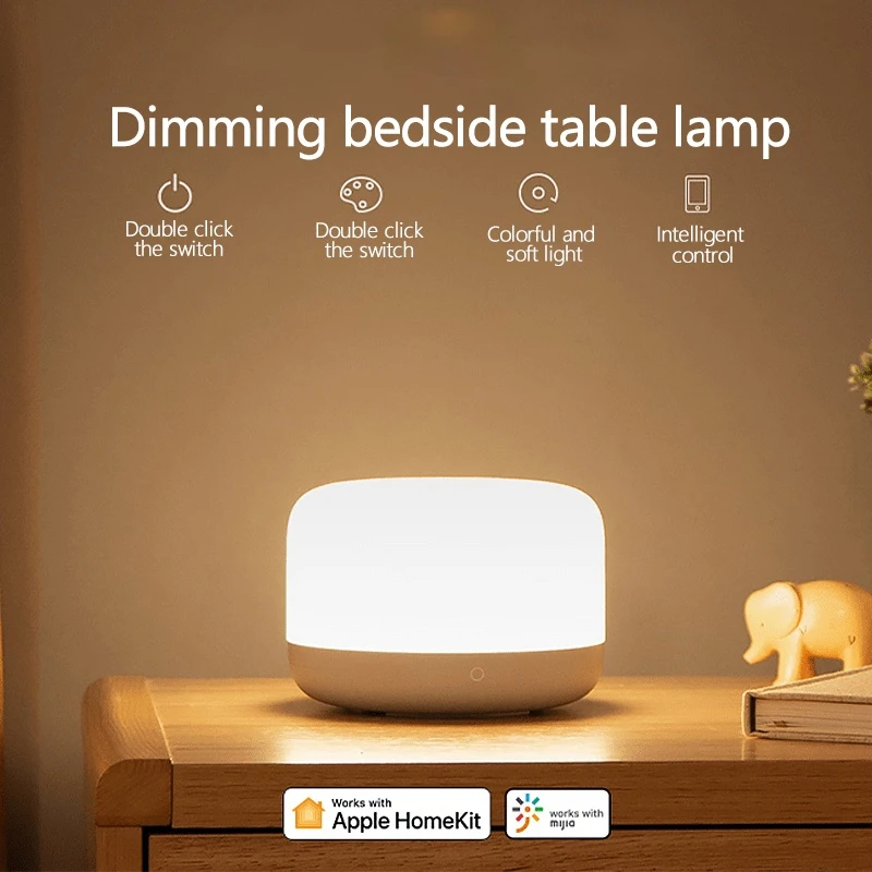 Smart LED Bedside Lamp D2 Table Light For Bedroom Night Lamps RGBW Remote Control Dimmable For Appile Homekit
Smart LED Bedside Lamp D2 Table Light For Bedroom Night Lamps RGBW Remote Control Dimmable For Appile Homekit