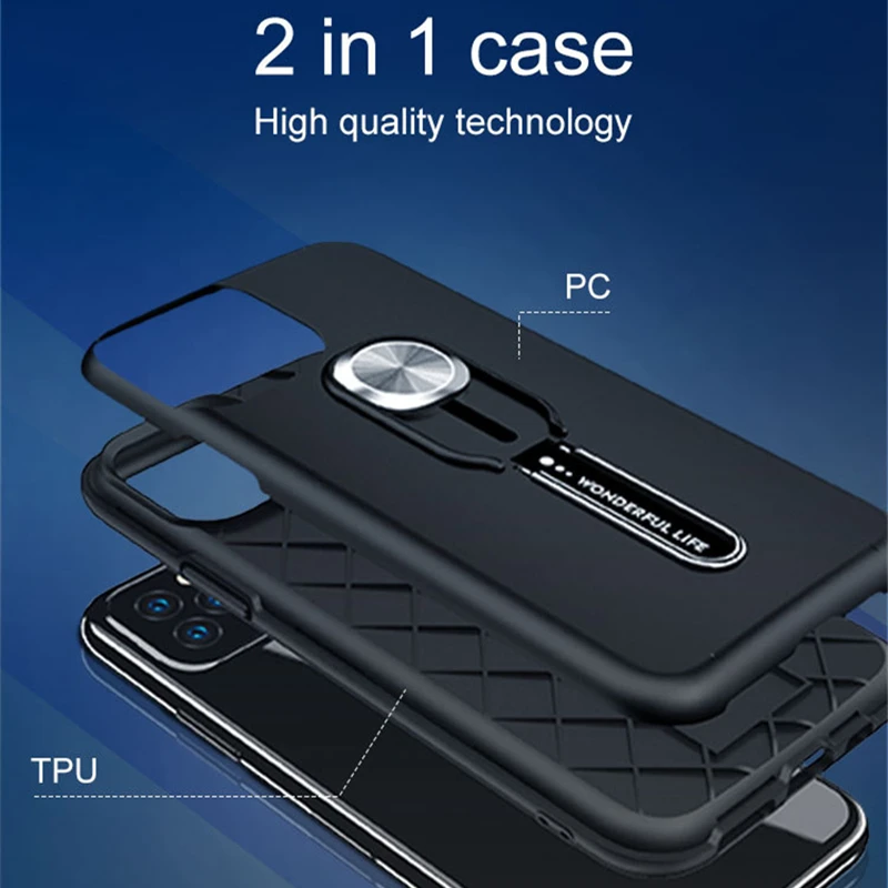 Чехол с откидной подставкой и магнитным кольцом для Iphone 11 Pro Max 7 8 6 6S Plus X XS MAX XR