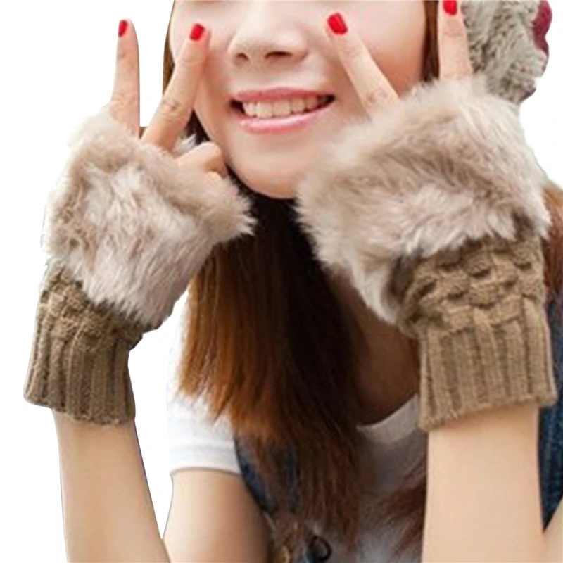Winter Women Gloves Plush Faux Fur Knitting Wool Keep Warm Fashion Short Mitten Fingerless Lady Girl Half Finger Glove
Winter Women Gloves Plush Faux Fur Knitting Wool Keep Warm Fashion Short Mitten Fingerless Lady Girl Half Finger Glove