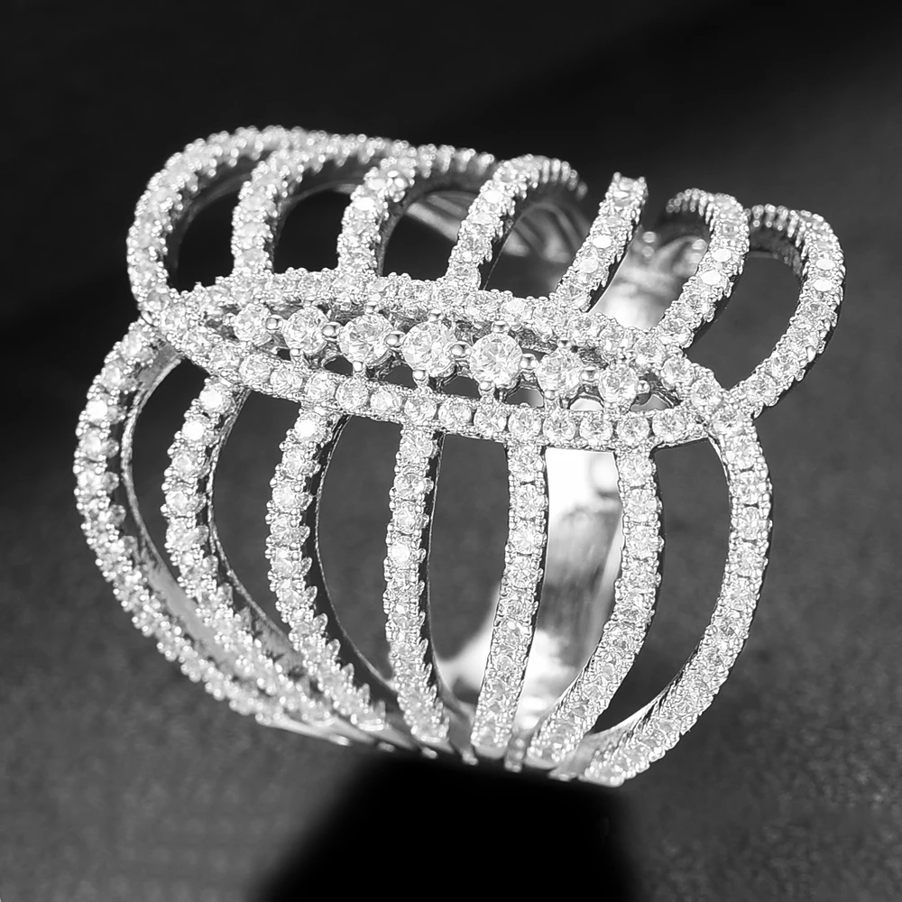 LARRAURI Trendy Eternity Bridal Engagement Wedding Jewelry Femmale Whole Finger Rings Twist Cubic Zircon Rings for Women Wedding
LARRAURI Trendy Eternity Bridal Engagement Wedding Jewelry Femmale Whole Finger Rings Twist Cubic Zircon Rings for Women Wedding