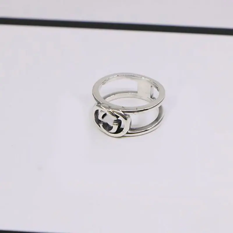 925 Sterling Silver Ring Hollow Out Double G Retro Letters Men Women The Ring Jewelry Personality Tide Hip Hop Rock Party Gift
925 Sterling Silver Ring Hollow Out Double G Retro Letters Men Women The Ring Jewelry Personality Tide Hip Hop Rock Party Gift
