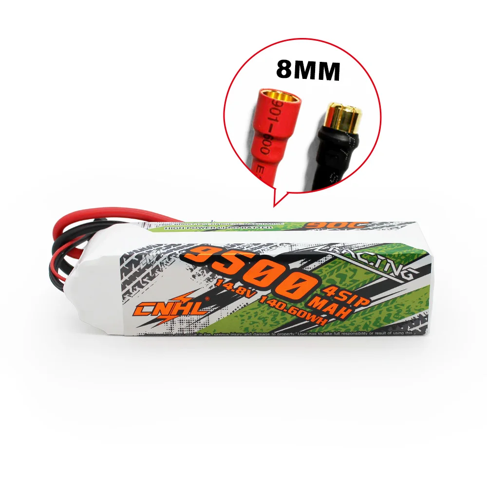 CNHL Lipo 4S 14,8 V аккумулятор 9500 мАч 90C с 8 мм штепсельной вилкой для планшетов
CNHL Lipo 4S 14,8 V аккумулятор 9500 мАч 90C с 8 мм штепсельной вилкой для планшетов