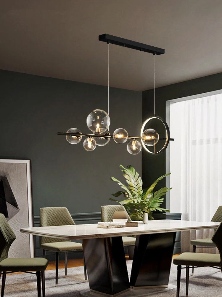 LED Chandelier Clear Glass Ball Long Shape Modern Pendant Lamp For Dining Room Bar Restaurant Coffee Shop Office Hanging Light
LED Chandelier Clear Glass Ball Long Shape Modern Pendant Lamp For Dining Room Bar Restaurant Coffee Shop Office Hanging Light