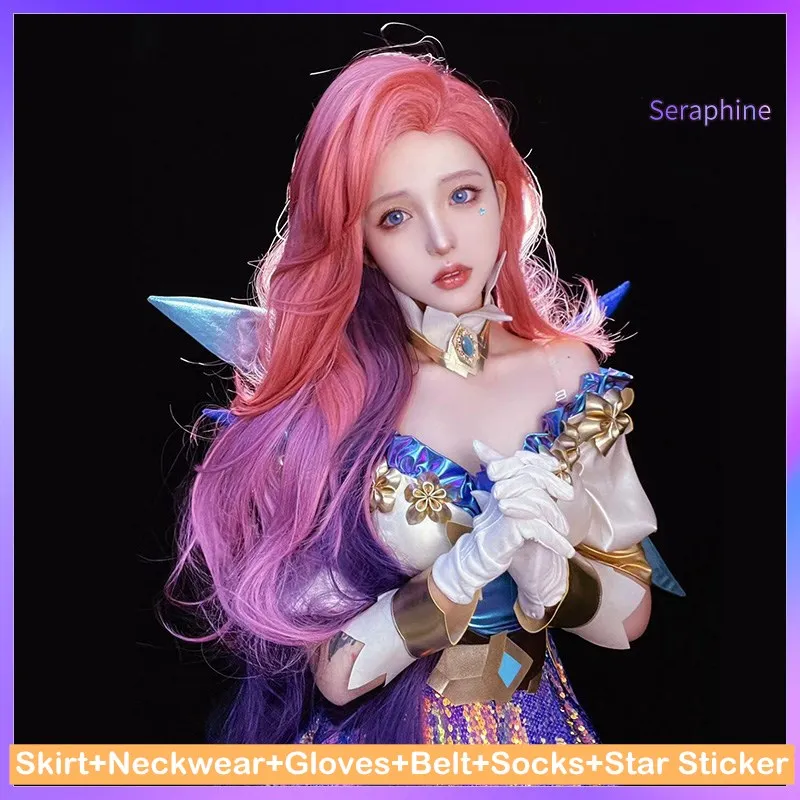 Game LOL Cosplay Costumes the Starry Eyed Songstress Seraphine Cosplay Costume Uniforms Clothes Suits Wears outfits Dre
Game LOL Cosplay Costumes the Starry Eyed Songstress Seraphine Cosplay Costume Uniforms Clothes Suits Wears outfits Dre