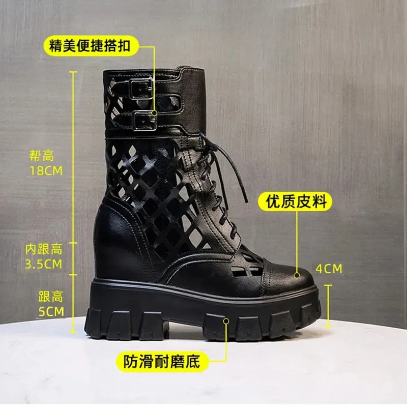 2021 Height Increased Platform Shoes Summer Cool Boots Women Hollow Ankle Boots for Women Black Women Martin Boot Black Boots
2021 Height Increased Platform Shoes Summer Cool Boots Women Hollow Ankle Boots for Women Black Women Martin Boot Black Boots