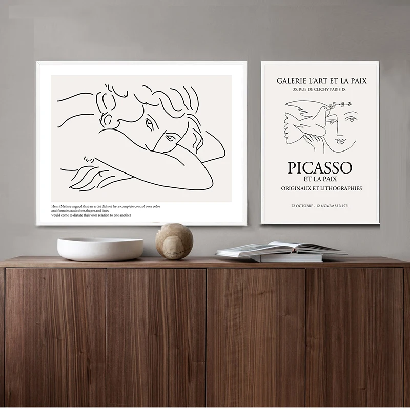 Picasso Matisse Art Line Drawing Poster Abstract Minimalist Wall Art Canvas Print Famous Painting Moder Decorative Picture
Picasso Matisse Art Line Drawing Poster Abstract Minimalist Wall Art Canvas Print Famous Painting Moder Decorative Picture