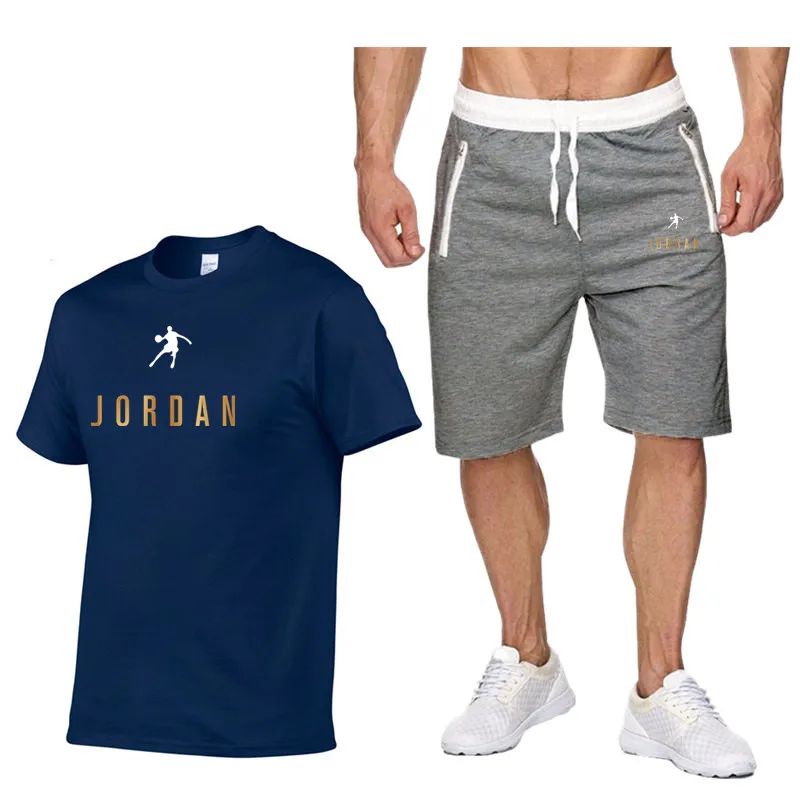 Men's T-shirt set, printed casual shorts, high quality breathable T-shirt, new in summer 2021