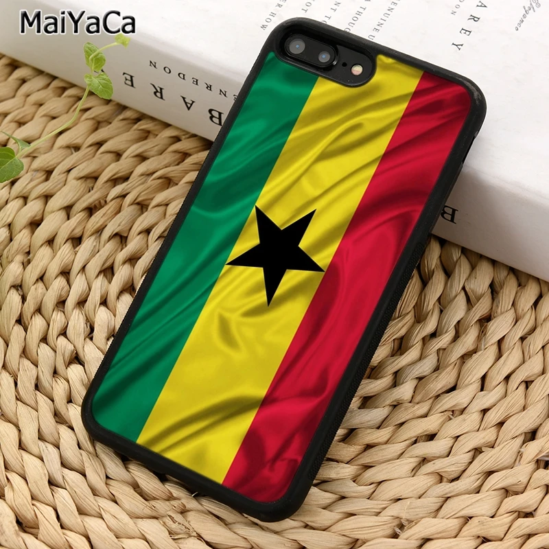 MaiYaCa флаг Ганы баннер Национальный чехол для телефона iPhone X XR XS 11 12 Pro MAX 5 6 7 8 Plus Samsung