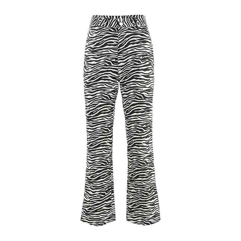 2020 Winter New Trendy Black And White Pattern Straight Leg Pants Chic New Fashion High Waist Women Flared Pants Women Trousers
2020 Winter New Trendy Black And White Pattern Straight Leg Pants Chic New Fashion High Waist Women Flared Pants Women Trousers