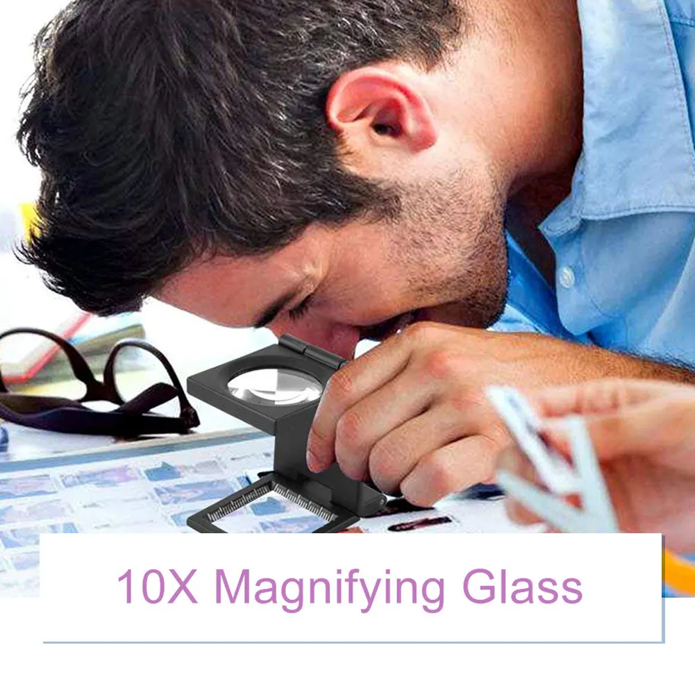 Table Magnifier 10X Fixed Scales Foldable Magnifier for Textile Optical Three-Folding Desk Magnifying Glass Magnification
Table Magnifier 10X Fixed Scales Foldable Magnifier for Textile Optical Three-Folding Desk Magnifying Glass Magnification