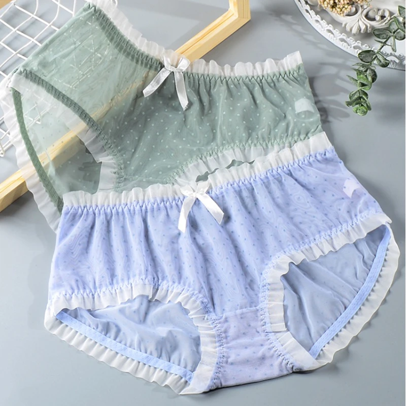 Sexy Dot Lace Panties Plus Size New Thin Ruffle Bow Transparent Mesh Panties of Large Size Cute Briefs Female Underwear women
Sexy Dot Lace Panties Plus Size New Thin Ruffle Bow Transparent Mesh Panties of Large Size Cute Briefs Female Underwear women