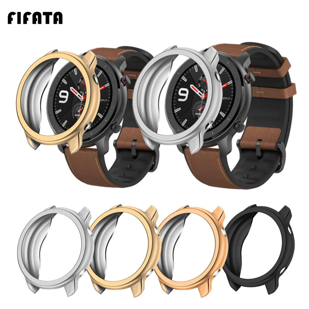 Защитный чехол для часов FIFATA Xiaomi Huami Amazfit GTR 47 мм силиконовый с покрытием защитная